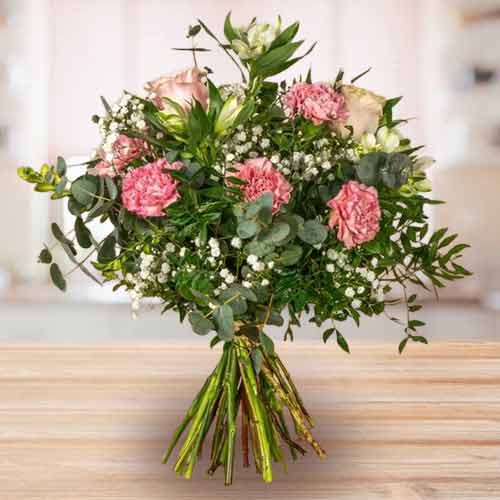 Rose And Carnation Bouquet