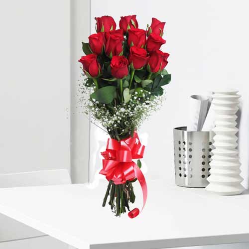 A Dozen Red Roses Bouquet